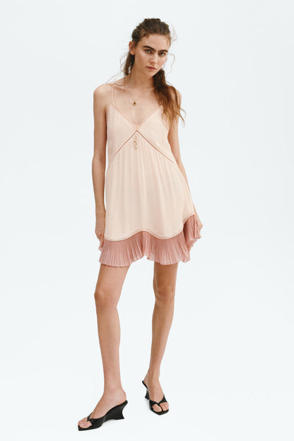 Lace Trimmed Slip Dress