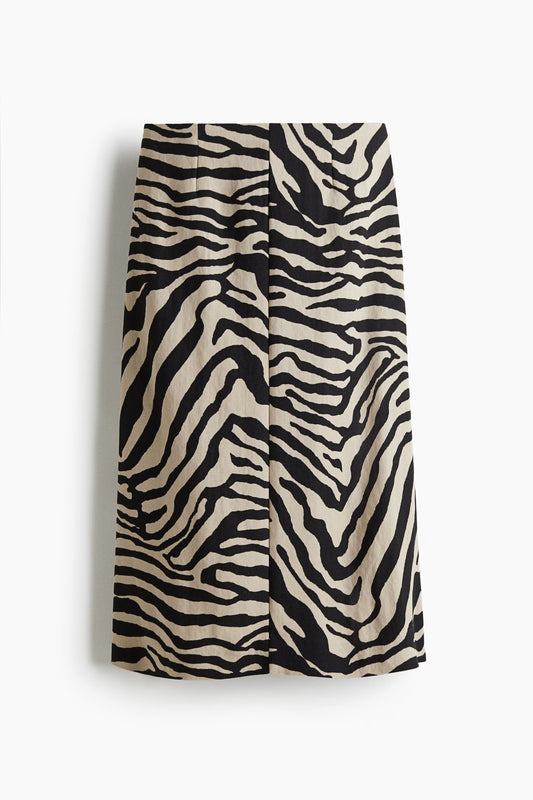 Zebra Midi Skirt