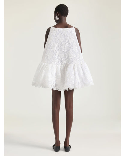 Lace Ruffle Mini Dress