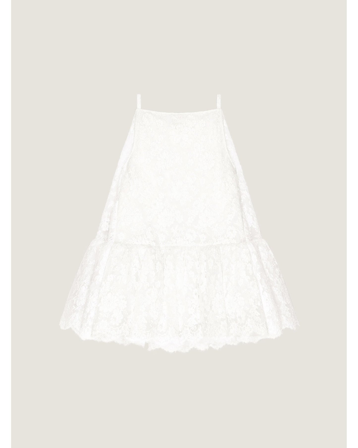 Lace Ruffle Mini Dress