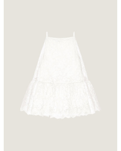 Lace Ruffle Mini Dress