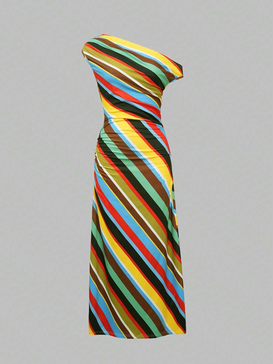 Colorful Striped Maxi Dress