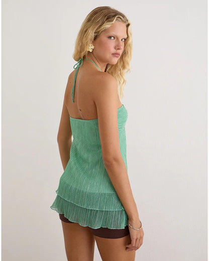 Halterneck Turquoise Top