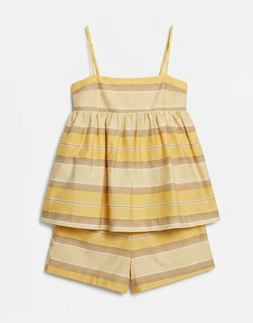 Yellow Stripe Romper