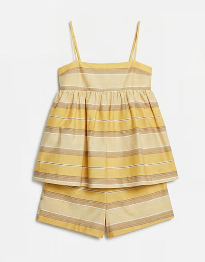 Yellow Stripe Romper